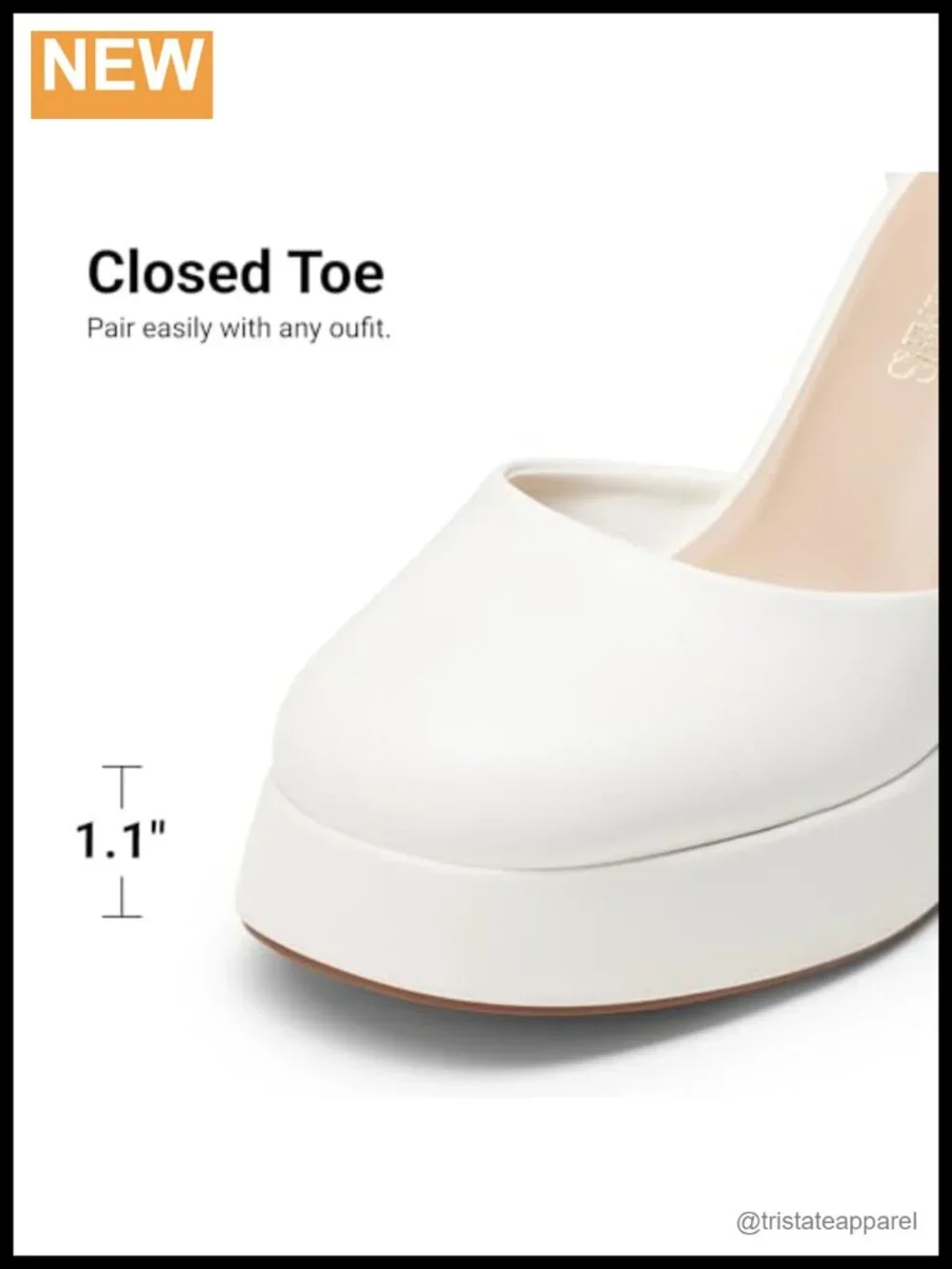 Platform Block Heel Pumps, Chunky Heels, Ankle Strap, Cushioned Insole, PU or